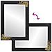 Specchio da bagno con specchio Nero e Argento 70 x 50 x 2,5 cm - Foto miniatura 8