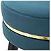 Sgabello Da Bar Paris Ottanio E Gold In Velluto Su Gambe Nere - H 74 Cm - Foto miniatura 4