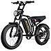 Bici Elettrica 1200w 52v 20ah 60 Miglia, 20'' X 4'' Pneumatici, Doppia Sospensione, 7 Velocità Shimano, Display Lcd - Foto miniatura 1