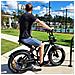 Bici Elettrica 1200w 52v 20ah 60 Miglia, 20'' X 4'' Pneumatici, Doppia Sospensione, 7 Velocità Shimano, Display Lcd - Foto miniatura 7