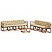 Set di divani da esterno con cuscino 9 pcs Naturale e Beige - Foto miniatura 3