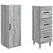 Set di armadi 2 pcs Sonoma grigio 33 x 34,5 x 90 cm - Foto miniatura 3