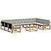Set di divani da esterno 10 pcs Bianco e Grigio Chiaro - Foto miniatura 1