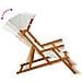 Lettino 2 pcs 3 Posizione Legno di Eucalipto Massello Crema - Foto miniatura 3
