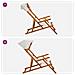 Lettino 2 pcs 3 Posizione Legno di Eucalipto Massello Crema - Foto miniatura 9