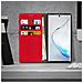 Custodia Samsung Galaxy Note 10 Pluspelle Portafoglio Funzione Stand - Rosso - Foto miniatura 2
