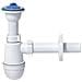 Sifone Bottiglia Degli Scarti Scarico Del Lavandino Lavabo In Acciaio Inox Filtro 54 x 32mm - Foto miniatura 1