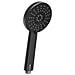 Nero Opaco Soffione Doccia Multifunzione Universale Bagno Maniglia Sostituzione - Foto miniatura 1