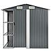 Capanno da Giardino con Scaffali Grigio 205x130x183 cm in Ferro - Foto miniatura 3