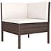 Set Divani da Giardino 9 pz con Cuscini in Polyrattan Marrone - Foto miniatura 6