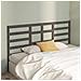 Testiera Per Letto Grigio 206x4x104 Cm Legno Massello Di Pino - Foto miniatura 3
