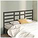 Testiera Per Letto Grigio 206x4x104 Cm Legno Massello Di Pino - Foto miniatura 1