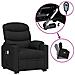 Poltrona Alzapersona Massaggiante Elettrica Nera In Tessuto - Foto miniatura 1