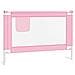 Sponda Letto di Sicurezza per Bambini Rosa 100x25cm in Tessuto - Foto miniatura 2
