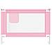 Sponda Letto di Sicurezza per Bambini Rosa 100x25cm in Tessuto - Foto miniatura 3
