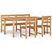 Set Da Pranzo Per Giardino 4 Pz In Legno Massello Di Teak - Foto miniatura 2