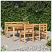 Set Da Pranzo Per Giardino 4 Pz In Legno Massello Di Teak - Foto miniatura 1