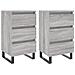 Comodini 2pz Grigio Sonoma 40x35x69 Cm In Legno Multistrato - Foto miniatura 2