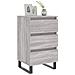 Comodini 2pz Grigio Sonoma 40x35x69 Cm In Legno Multistrato - Foto miniatura 3