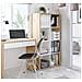 Libreria Sacramento, Mobile Portalibri Reversibile Con 8 Scomparti, Mobile Porta Tv Multiposizione, 72x33h137 Cm, Rovere Effetto Nodi E Bianco - Foto miniatura 1