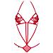 Top Bikini Triangolo Rosso Con Legatura - S /m - Foto miniatura 4