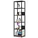 Scaffale stile loft con ripiani in legno, 6 ripiani, 50x32x192 cm, Colore Nero - Foto miniatura 2