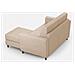 Divano Yasel 2 Posti Medio (due Sedute Da 70cm) + Pouf Misure Esterne L. 172 P. 145 Colore Beige - Foto miniatura 5