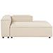 Chaise Longue Versione Sinistra Ardal Tessuto Beige - Foto miniatura 2