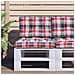 Cuscino Per Pallet A Quadri Rossi 50x40x12 Cm In Tessuto - Foto miniatura 1