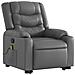 Lusso Casadino -  Poltrona Alzapersona Reclinabile Massaggio Grigio Similpelle - Foto miniatura 3