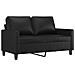 Set di Divani 3 pz con Cuscini Nero in Similpelle - Foto miniatura 3