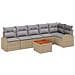 Set di Divani da Giardino  7 Pezzi con Cuscini Beige in Rattan, Divano da Giardino  2 Posti con Spazio di Stoccaggio e Cuscini Beige - Foto miniatura 1