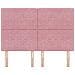 Testiera con Bottoni in Cristallo Tufted Rosa 140 cm Velluto - Foto miniatura 4