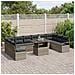 Set Divani Giardino  11 Pezzi con Cuscini Grigio Polyrattan, Divano Giardino  per 2 Persone con Cuscini Grigio Polyrattan - Foto miniatura 3