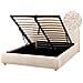 Letto Contenitore Bouclé Blagnac 140 X 200 Cm Beige Chiaro - Foto miniatura 2