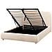 Letto Contenitore Bouclé Blagnac 140 X 200 Cm Beige Chiaro - Foto miniatura 3