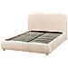 Letto Contenitore Bouclé Blagnac 140 X 200 Cm Beige Chiaro - Foto miniatura 4