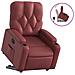 Poltrona Alzapersona Reclinabile Rosso Vino in Similpelle - Foto miniatura 1