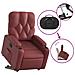 Poltrona Alzapersona Reclinabile Rosso Vino in Similpelle - Foto miniatura 6