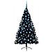 Albero di Natale artificiale con luci integrate Nero 180 cm PVC - Foto miniatura 4