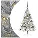 Albero di Natale artificiale con luci integrate Argento 120 cm - Foto miniatura 1