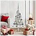 Albero di Natale artificiale con luci integrate Argento 120 cm - Foto miniatura 2