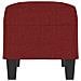 Panca Rosso Vino 70x35x41 cm in Tessuto - Foto miniatura 4