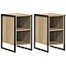Comodino 2 pcs Sonoma 39.5 x 30 x 50 cm Legno multistrato - Foto miniatura 1