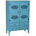 Armadio In Legno Invecchiato Blu 96x40x150h Cm - Foto miniatura 1