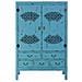Armadio In Legno Invecchiato Blu 96x40x150h Cm - Foto miniatura 2