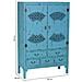 Armadio In Legno Invecchiato Blu 96x40x150h Cm - Foto miniatura 3