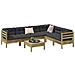 Set Divani da Giardino 7pz con Cuscini Legno Impregnato di Pino - Foto miniatura 2