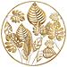 Decorazione In Metallo 3d Foglia 18-oro-metallo-80x6,5x80 Cm - Foto miniatura 1