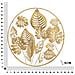 Decorazione In Metallo 3d Foglia 18-oro-metallo-80x6,5x80 Cm - Foto miniatura 6